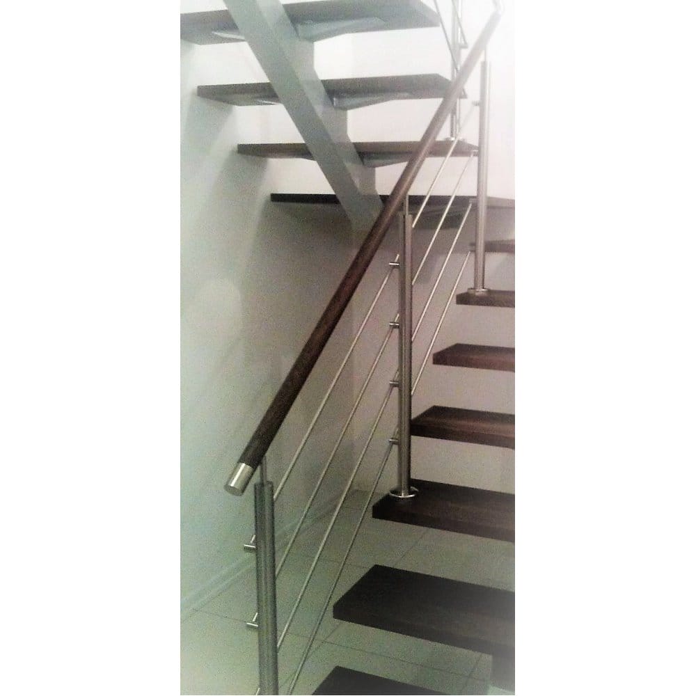 Balustrada stal nierdzewna 4 wypełnienia poziome (montaż płaski)