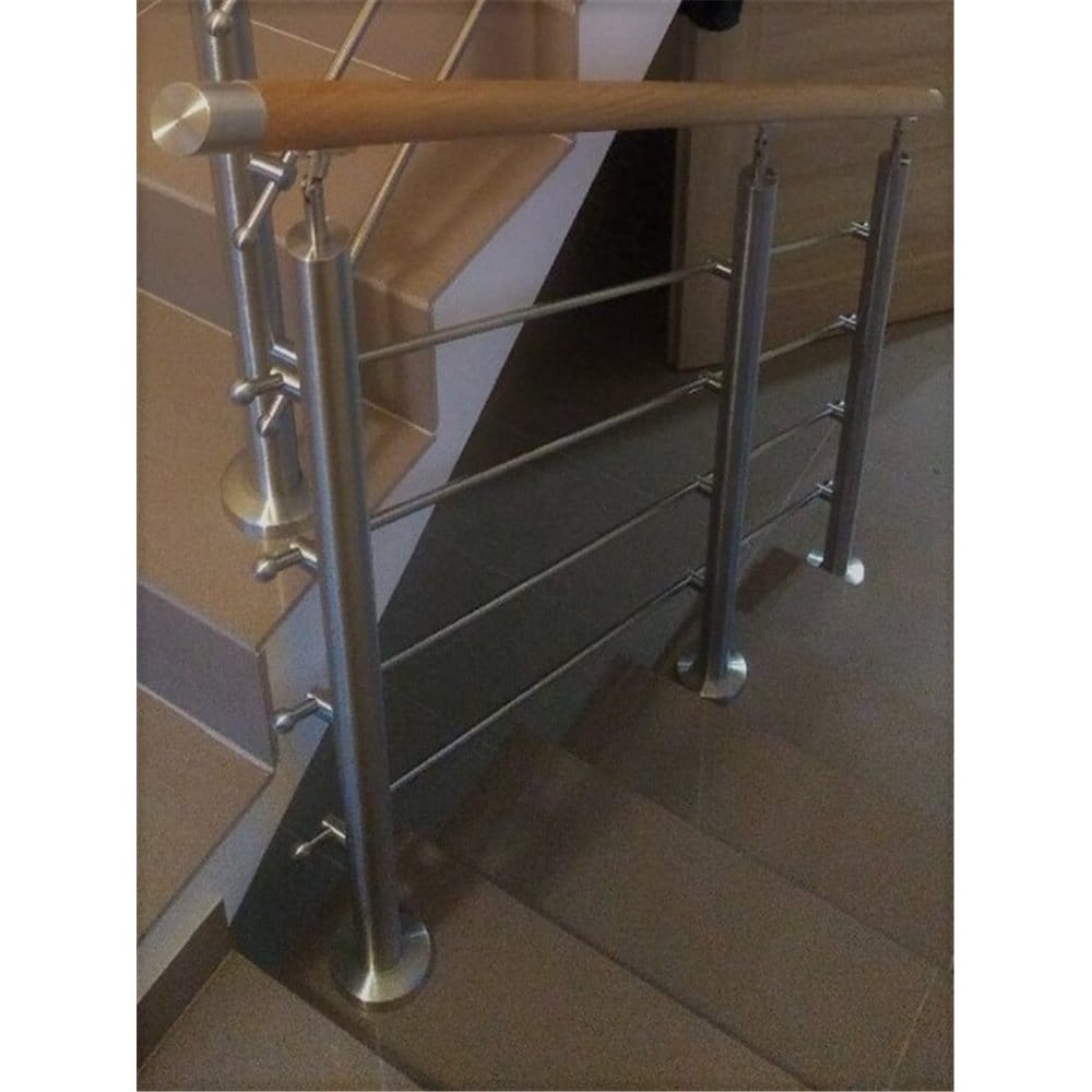 Balustrada stal nierdzewna 4 wypełnienia poziome (montaż płaski)
