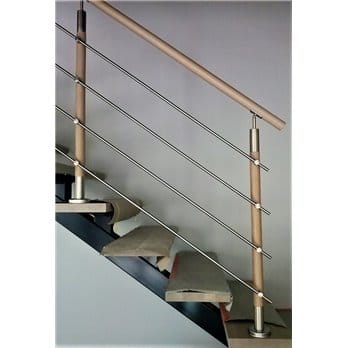 Balustrada stal nierdzewna - dąb 42,4 mm [4mb]