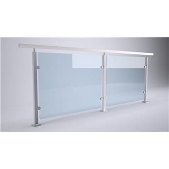 Balustrada stal nierdzewne 40x40x2 (wypełnienie szklane) montaż płaski