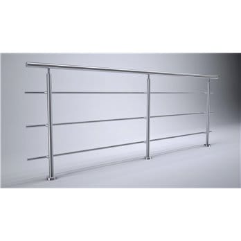 Balustrada systemowa stal nierdzewna - dąb 42,4 mm [3mb]