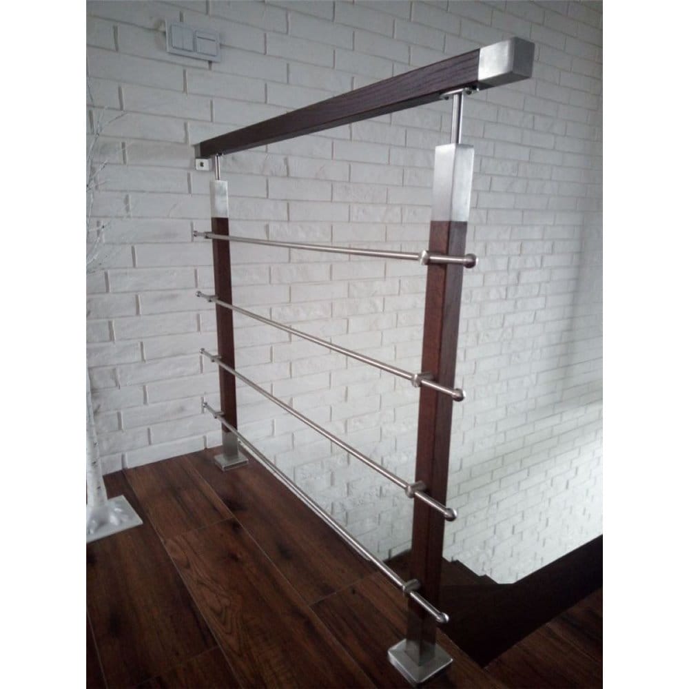 Balustrada stal nierdzewna - dąb 40x40 mm [1,5mb]