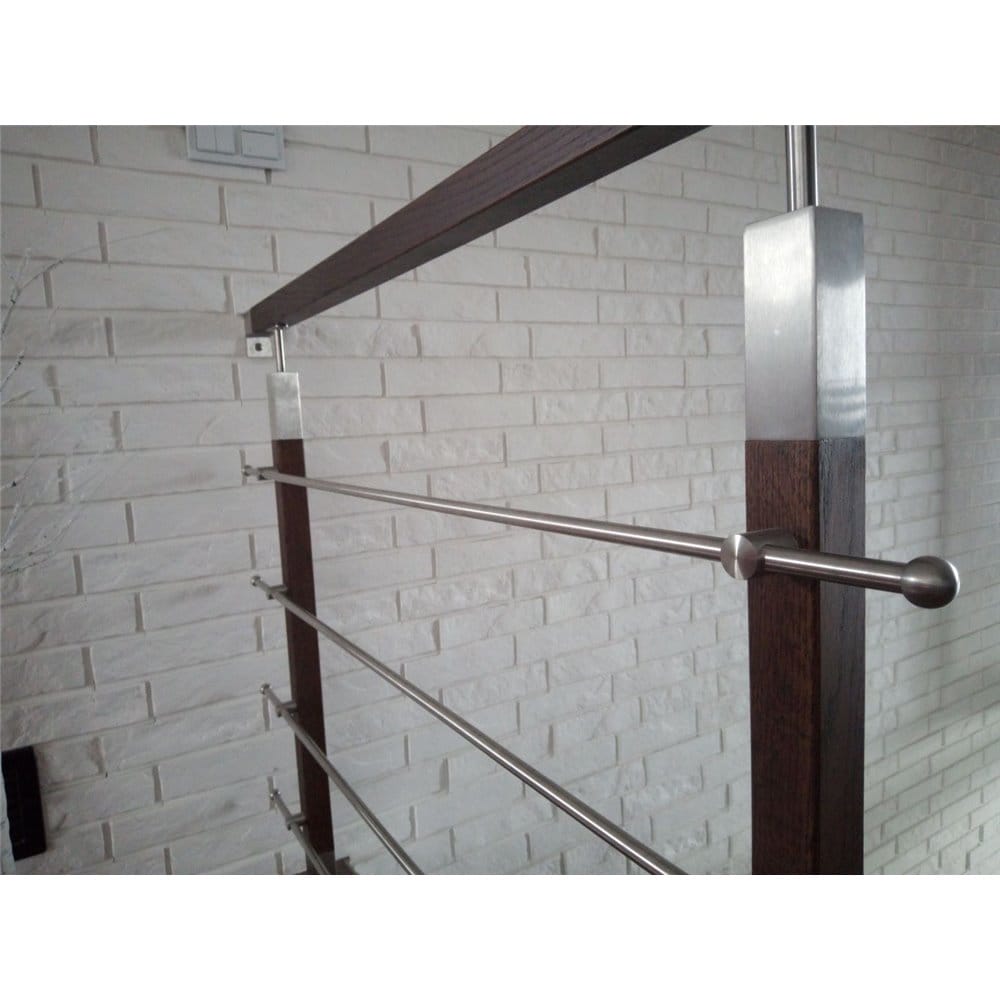 Balustrada stal nierdzewna - dąb 40x40 mm [1,5mb]