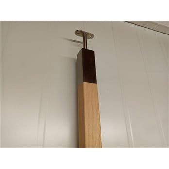 Słupek stal nierdzewna -drewno 40x40 mm - nieuzbrojony(mocowanie płaskie)