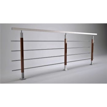 Balustrada stal nierdzewna - dąb 40x40 mm [3mb]