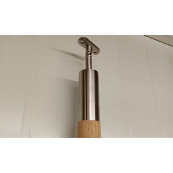 Słupek stal nierdzewna -drewno 42,4 mm - nieuzbrojony(mocowanie płaskie)
