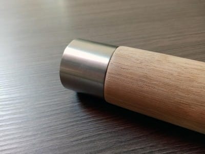 Elementy balustrad stal nierdzewna - drewno, Rura 42,4mm + drewno (dąb)